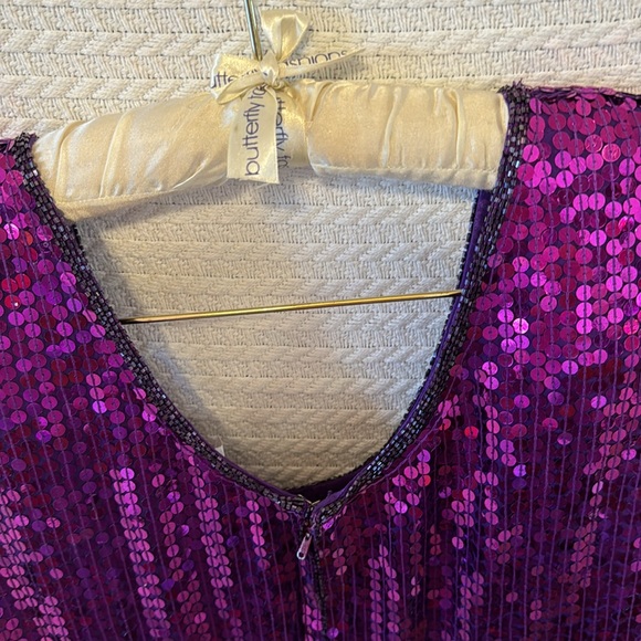 La divina dress purple shimmer sequined dress brand new with tags - Picture 12 of 12